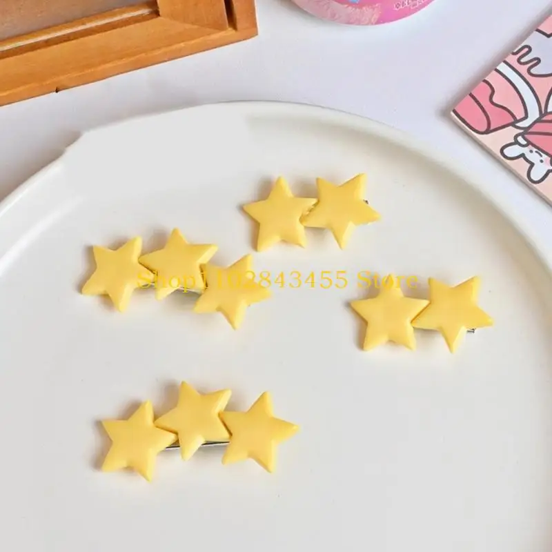 49MC Yellow Star Hair Clip for Girls Star Bobby Pin Star Hairpin Kid Star Barrettes - Image 4