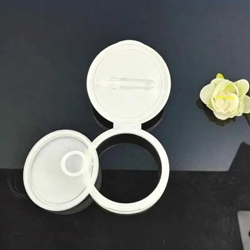 【HB】Makeup Remover Pad Jar With Tweezers Round Clear Container Jars Empty Bottle Wide Mouth Flap Bottle Storage Lotion