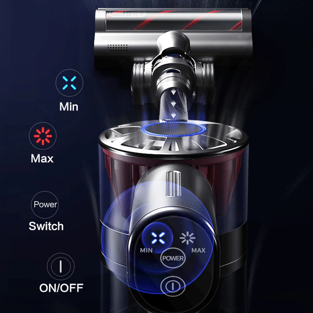 Cyclone Intelligent Cordless Bldc Stick Vacuum Cleaner Bagless Design for Home Use-Handheld Vacuums