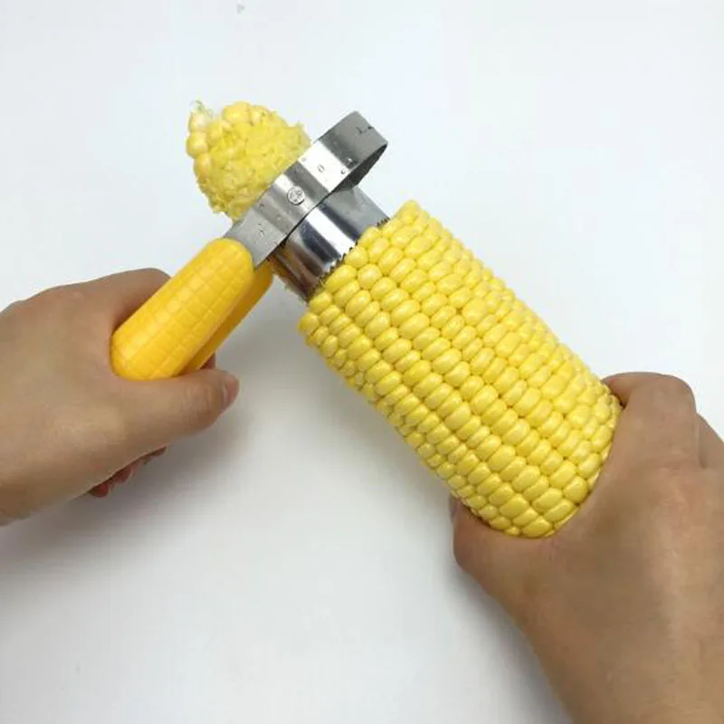 Multi-function Corn Sheller Thresher Hand-held Stainless Steel Corn Planer Household Kitchen Corn Cob Stripper Cutter Peeler