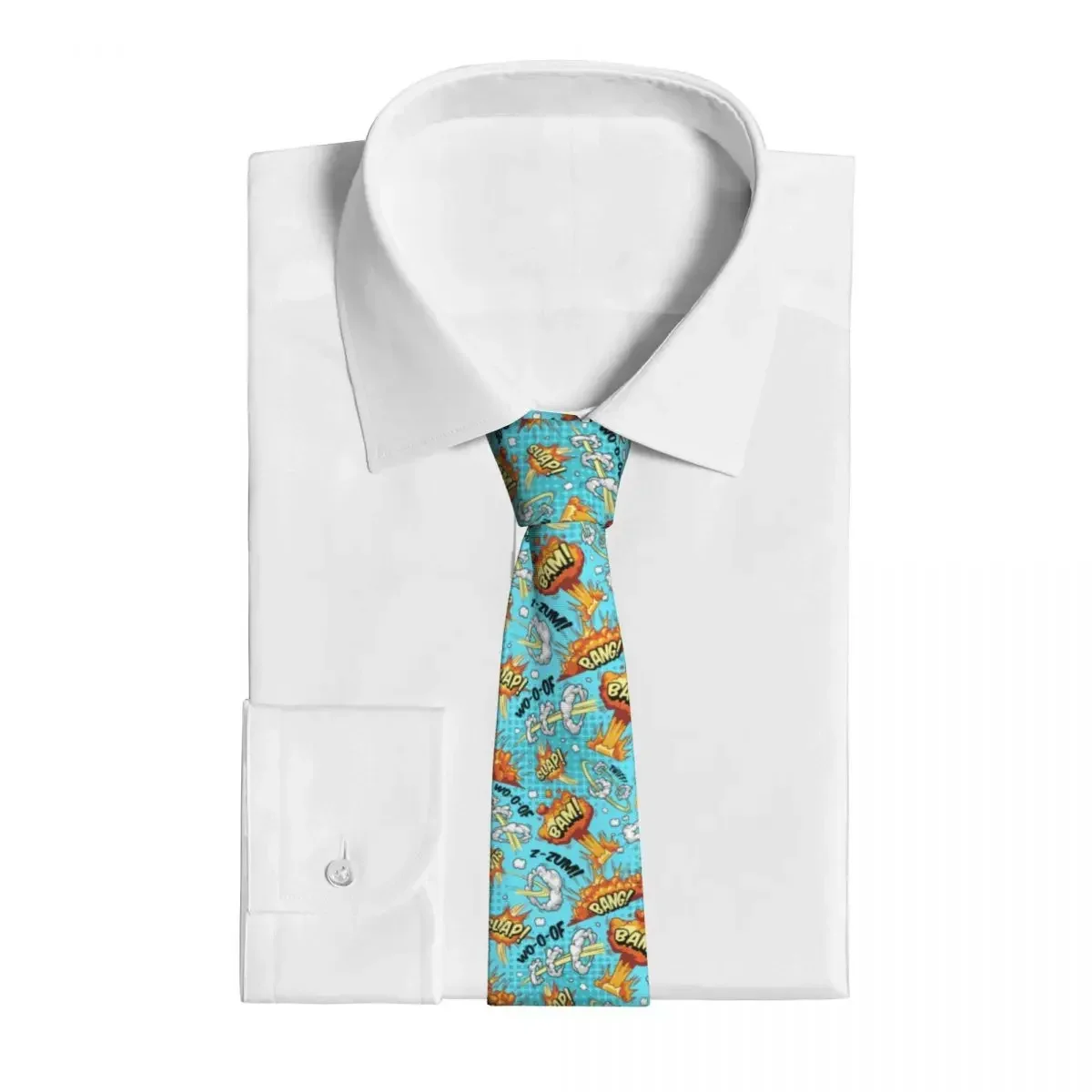 Comic Colorful Explosions Tie Ties Daily Wear Cravat Street Necktie Shirt Accessories