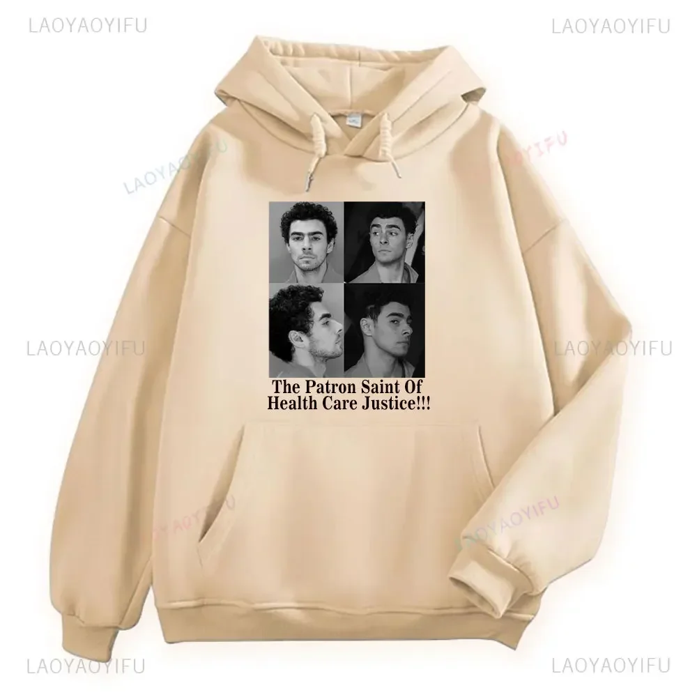 The Patron Saint of Health Care Justice Men Hoodies United Healthcare United Healthcare Luigi Warm Autumn Sweatshirt Hoody