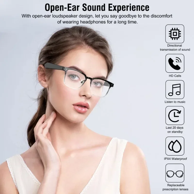 Smart Glasses Blue Block Glasses Frame Music Talk occhiali Bluetooth occhiali da sole occhiali da sole continentale cina