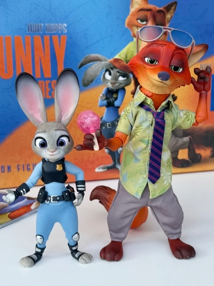 Genuine New Zootopia Nick Movable Cloth Figure Genuine Anime