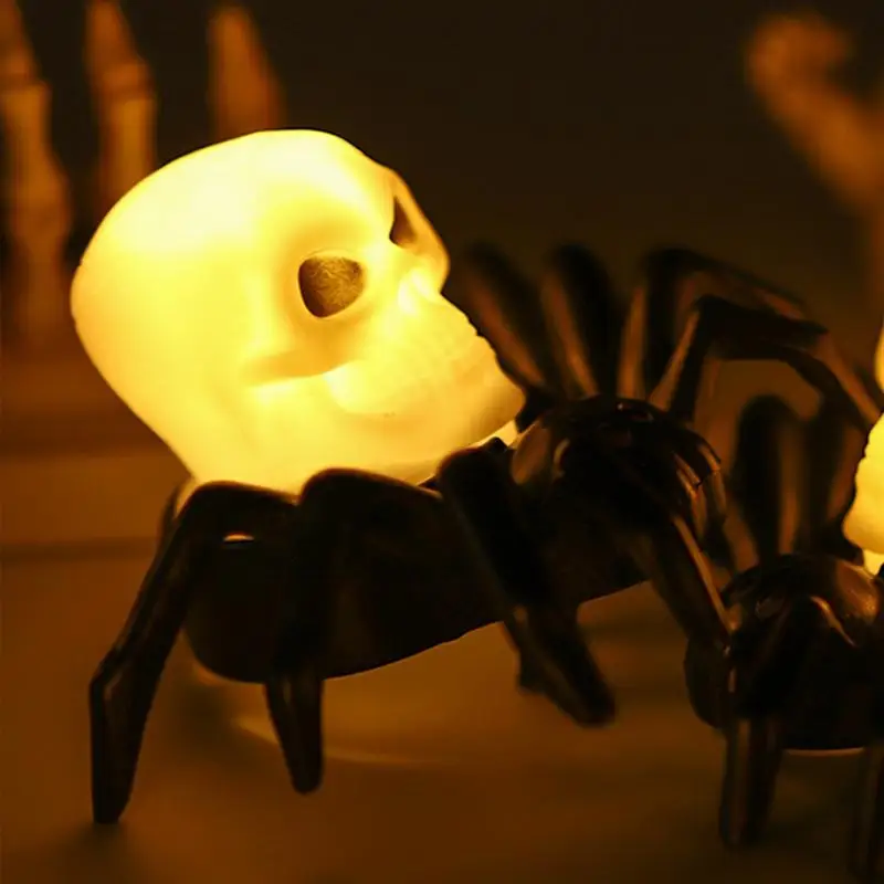 

Halloween Outdoor Light Skeleton Ghost Horror GrimaceParty Decor Halloween Spider Skull Lamp Decorative Spider Light For Yard