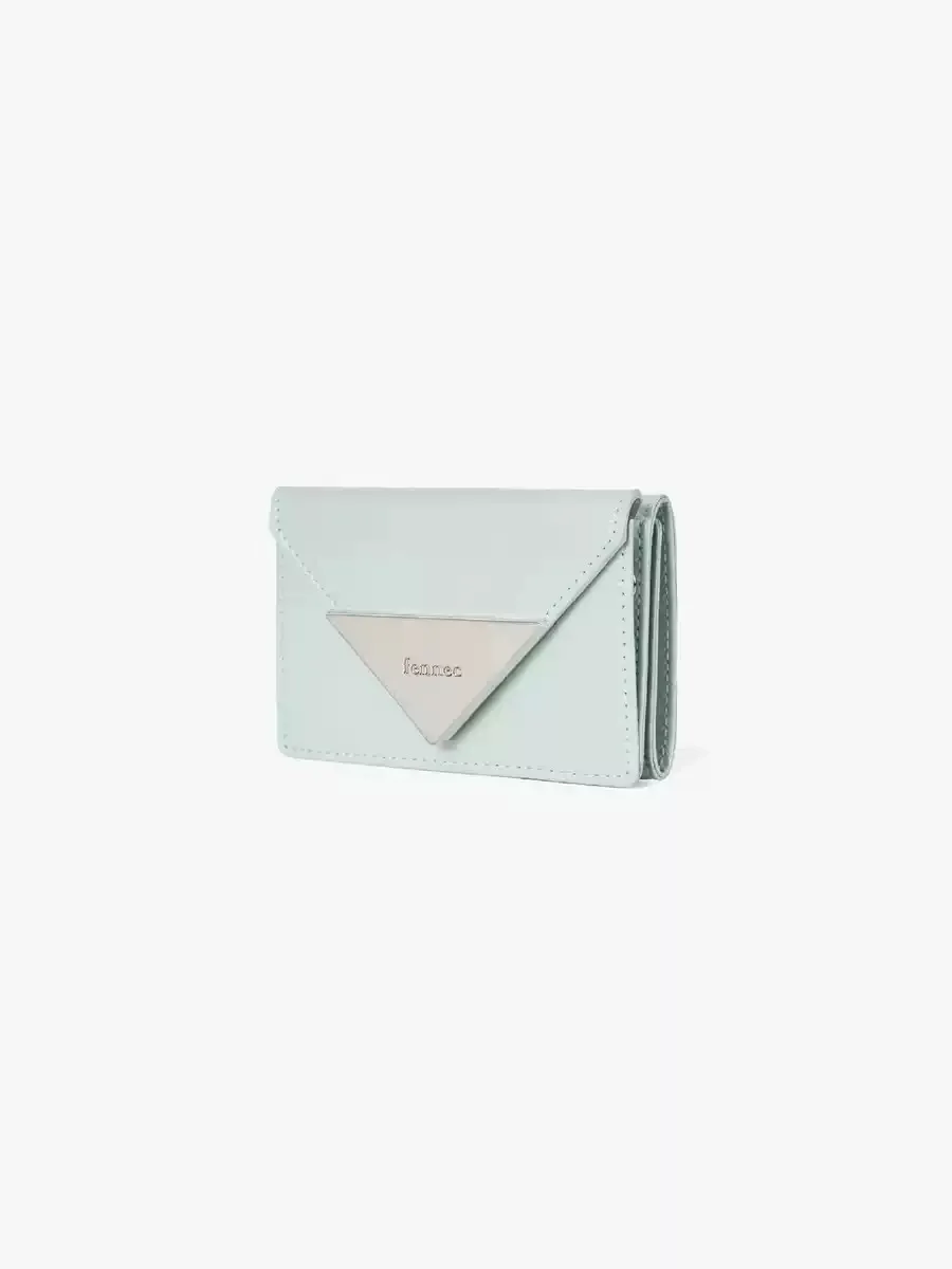 FNC card holder, triangle card flap, ID card holder, classic change, solid color wallet, unisex