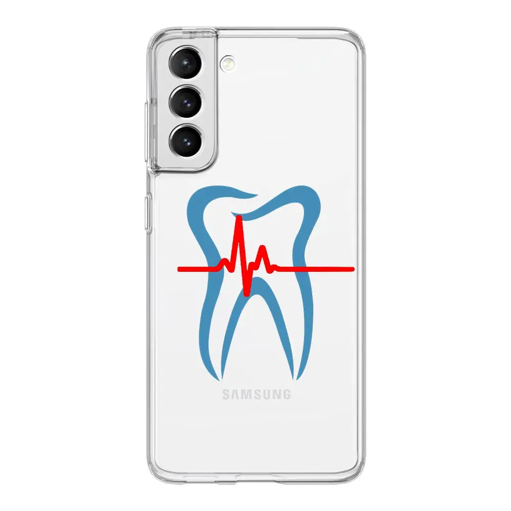 Dentist Teeth Tooth Cute Phone Case For Samsung Galaxy S22 S20 FE S21 Ultra 5G S10 S10E S9 S8 Plus Note 10 20 Soft Clear Cover