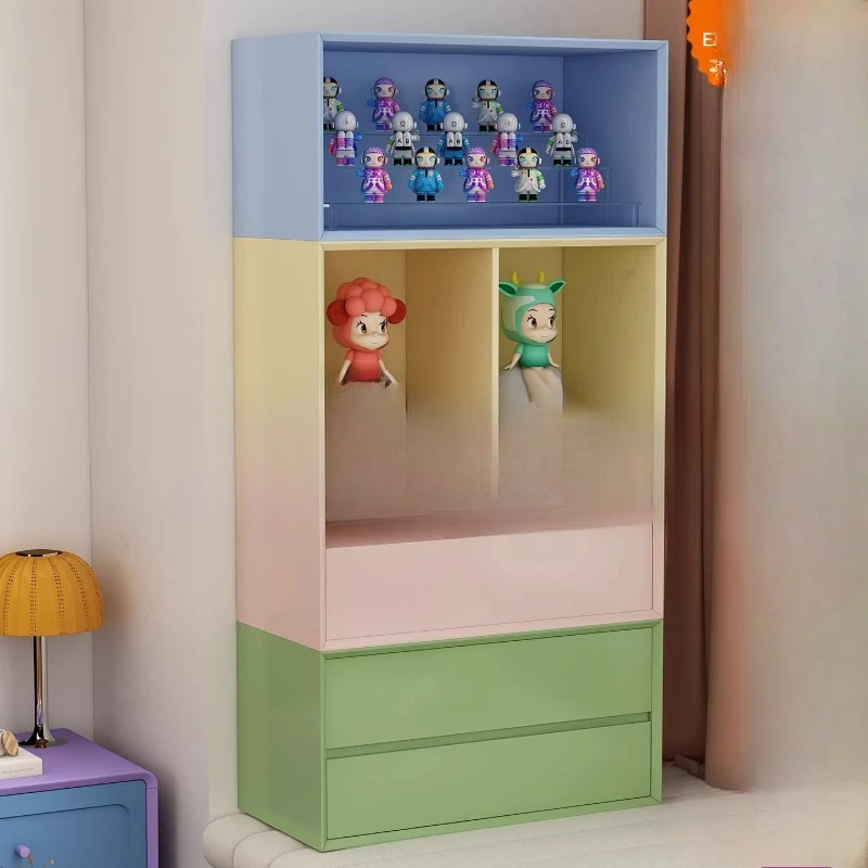 Modern in simple tones, simple children's storage cabinets
