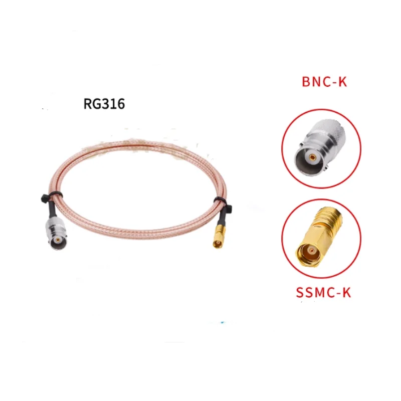

1pc RG316 Coaxial Jumper Cable BNC Female jack to SSMC Female jack connector 50 ohm RF Pigtail Coaxial Cable adapter ﻿