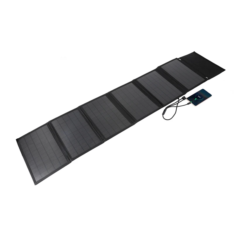 Imagem -03 - Painel Solar Portátil Folding Bolsa Carregador Solar de Saída Usb e dc Fonte de Alimentação ao ar Livre para o Gerador de Energia do Telefone Móvel 100w 120w