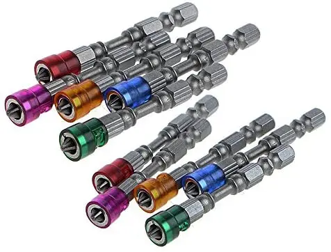 10Pcs S2โลหะผสม PH2 Phillips เดี่ยวหัวไขควงแม่เหล็ก Bits Anti-Slip 1/4นิ้ว Hex ก้าน Drywall ไฟฟ้าไขควงชุด