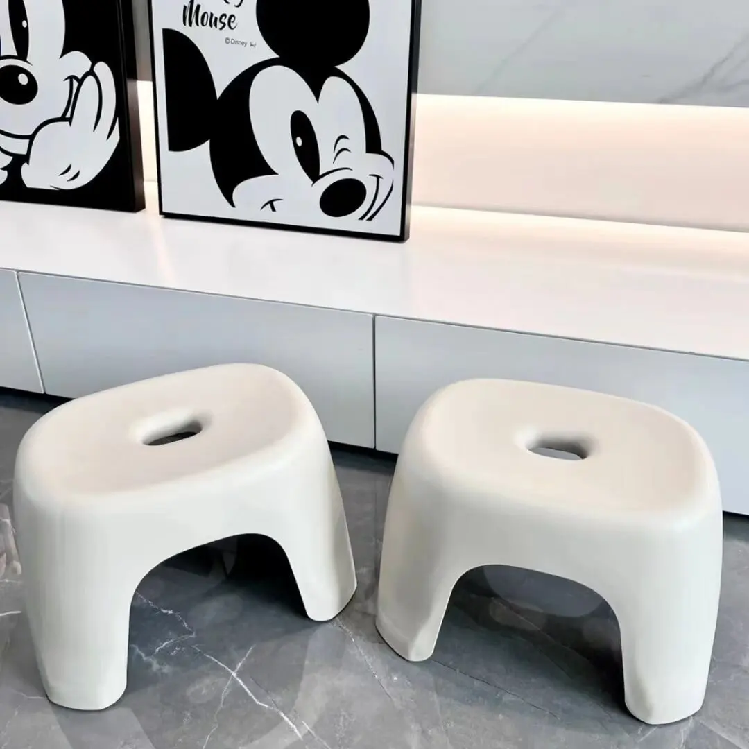 

Household Thickened Non-slip Bathroom Stool Thickened Low Stool Anti-slip Shoe Changing Plastic Small Stool