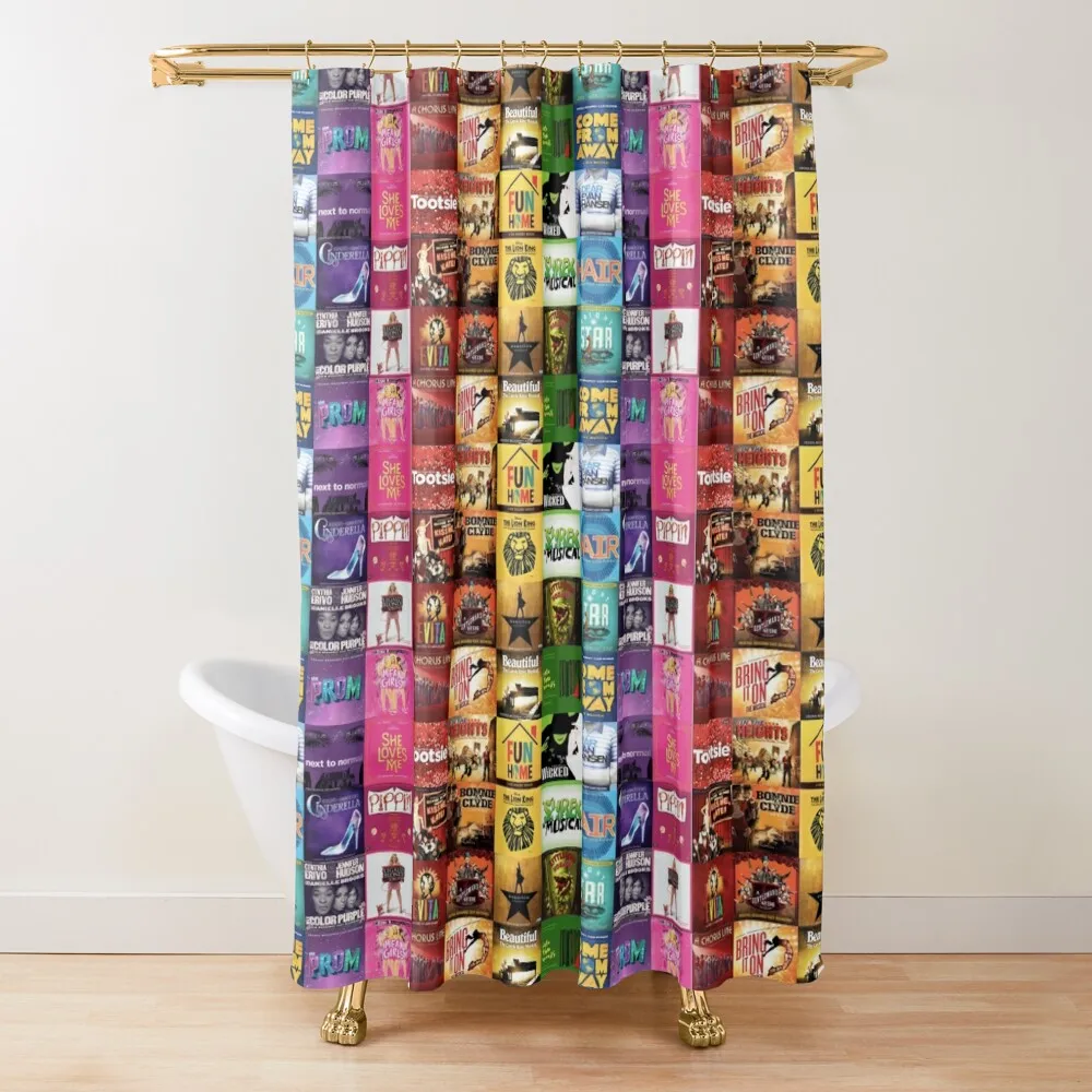 

rainbow broadway Shower Curtain Modern Showers For Bathroom Bathroom Decor Bathroom Fabric Cute Shower Curtain