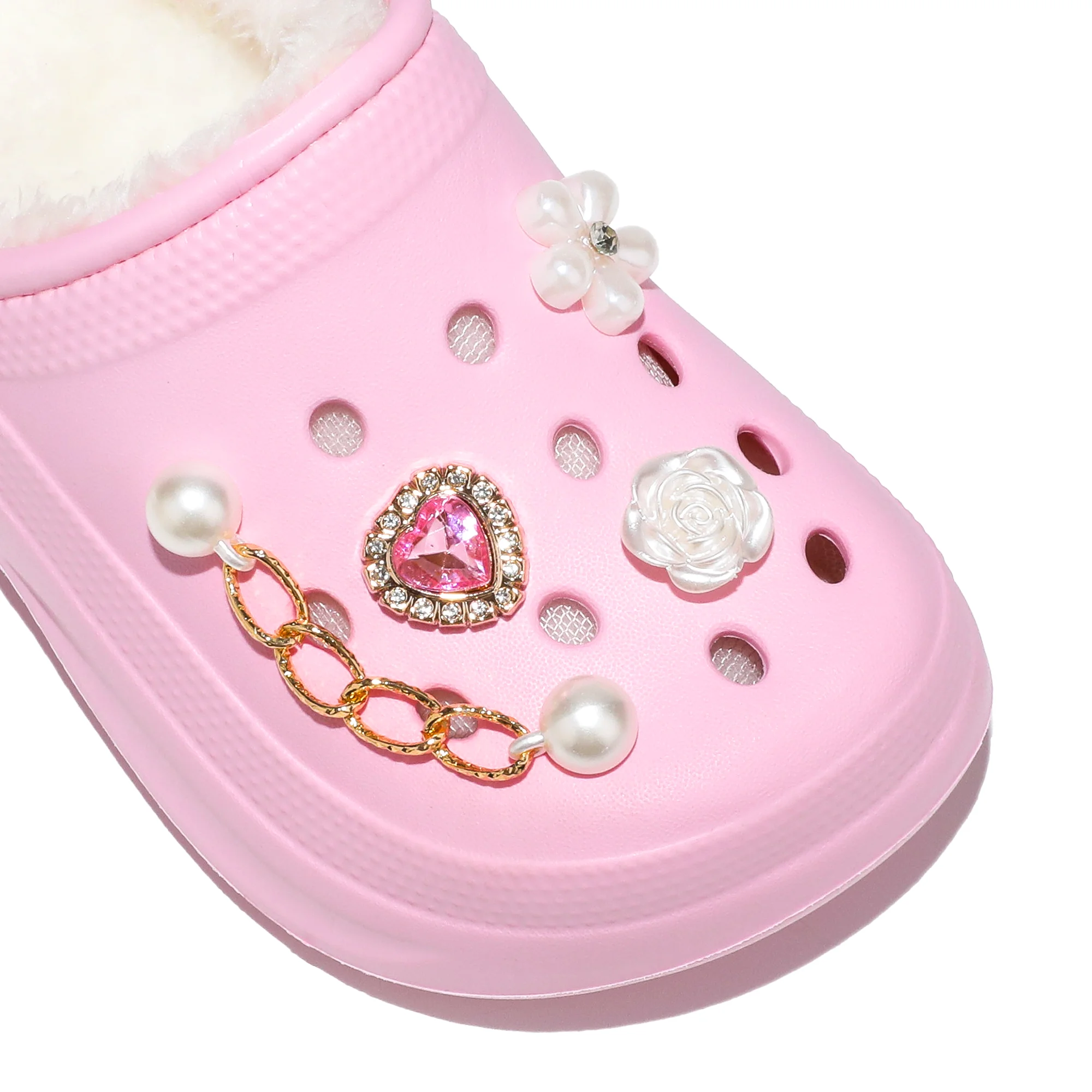 Kinder-Clogs und -Mules mit Fellfutter, leichte Garten-Schuhe mit Baumwollfutter, warme Hausschuhe für Jungen, Mädchen und Kleinkinder, 168. – Detail 11