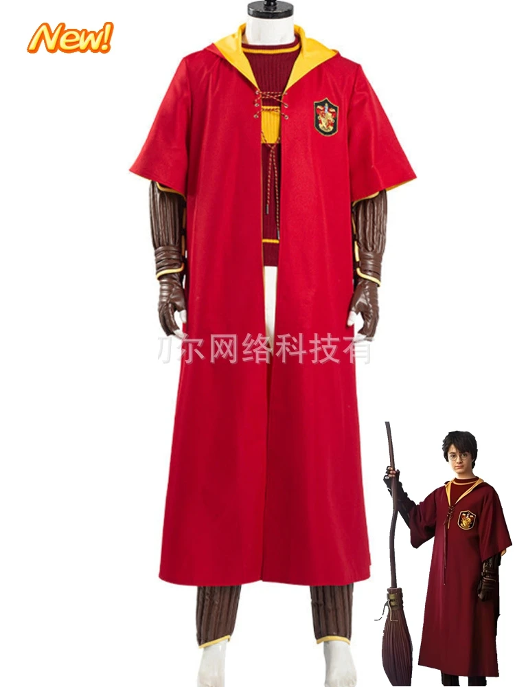 Potter Magic Robes Quidditch Robes Gryffindor Team Uniforms Cosplay Costumes Hogwarts College Student Cloaks Men Women Cloaks