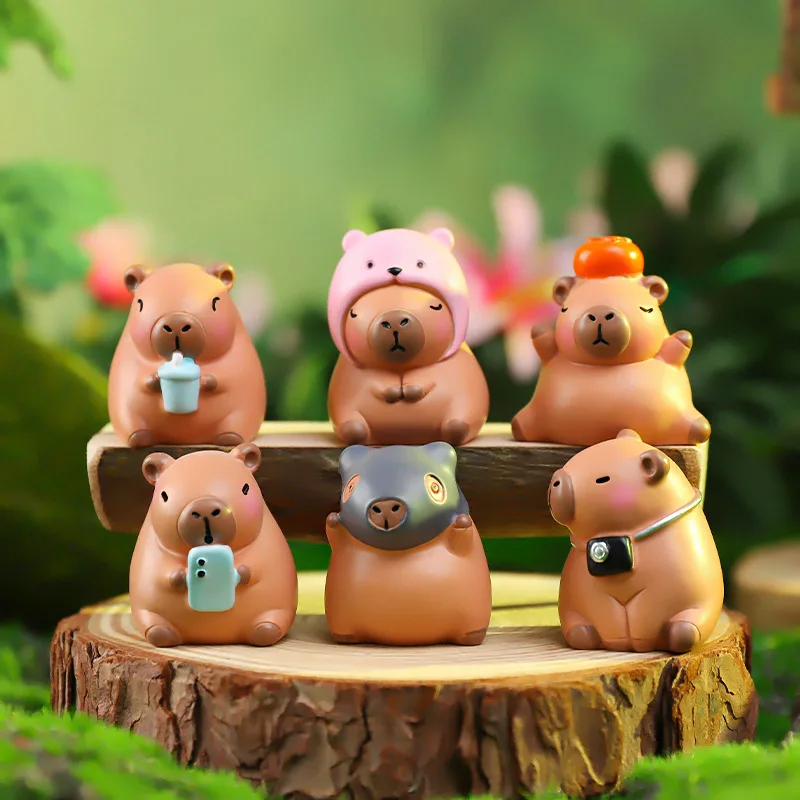 New Capybara Blind Box Simulation Mini Capibara Action Figures Doll Children Birthday Christmas Gift