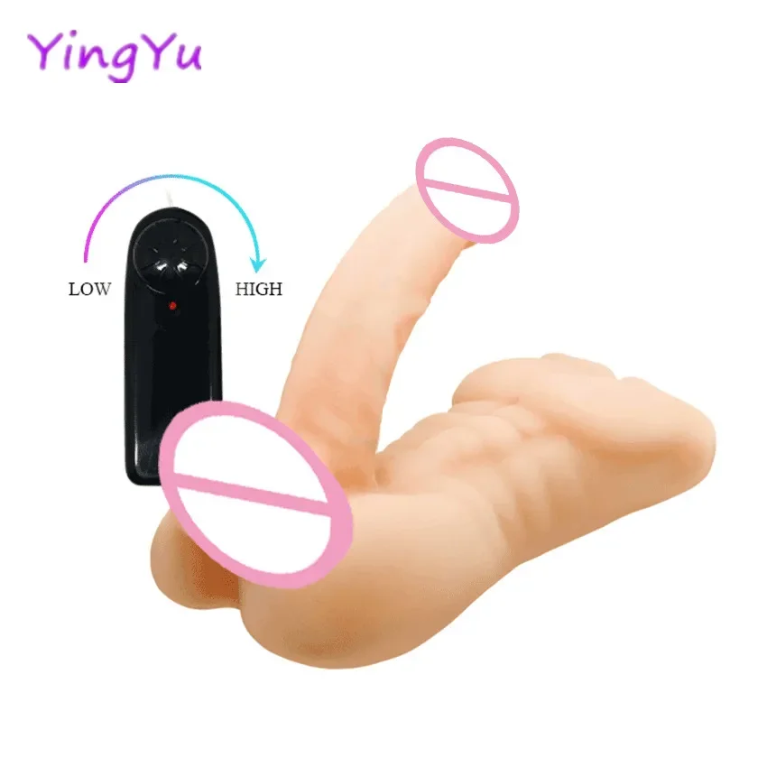 Male Torso Half Body Sex Doll Toy Dildo with Vibration Female Masturbation Gay Prostate Massager Anal Vibrator Ass Plug Sexyshop