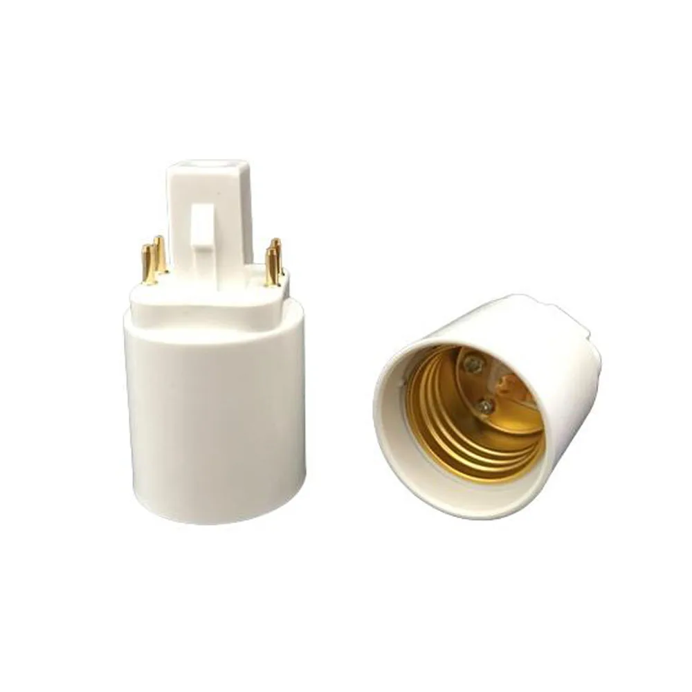 1PCS G24 to E26/E27 Adapter G24Q Light Socket Adapter G24q to Screw Lamp Bulb Holder Converter White