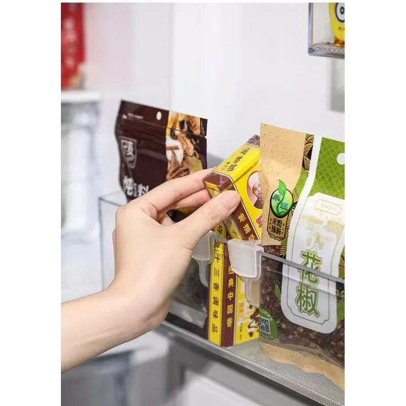 

Refrigerator baffle clip side door adjustable plastic partition compartment free combination spacer drawer storage artifact