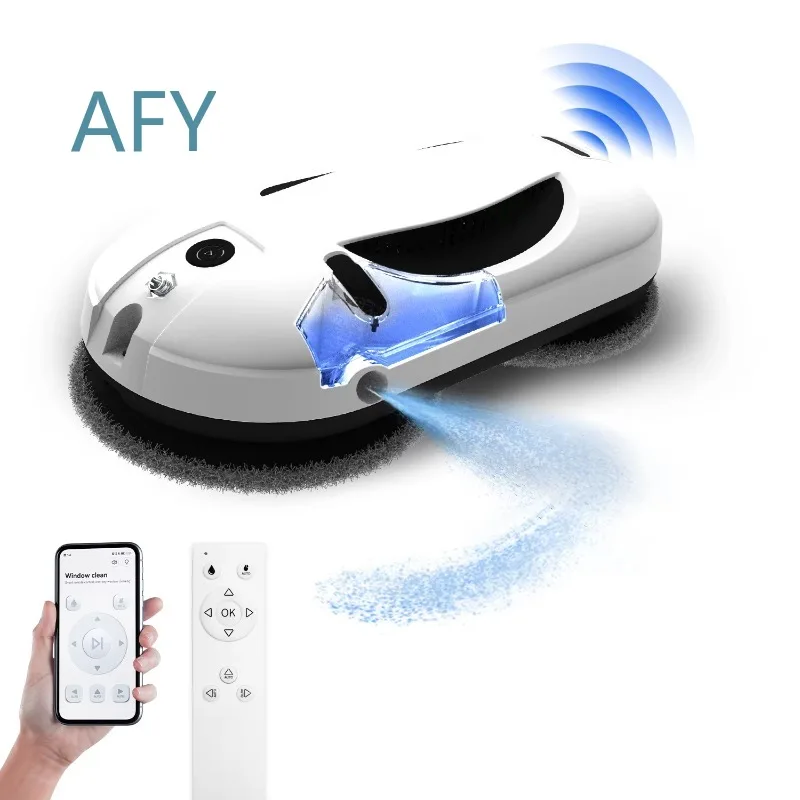 Automatic Robot Window Cleaner with Water Tank for S2 Glass Cleaning Robot Vacuum Mop for Home Office Building Skyscraper