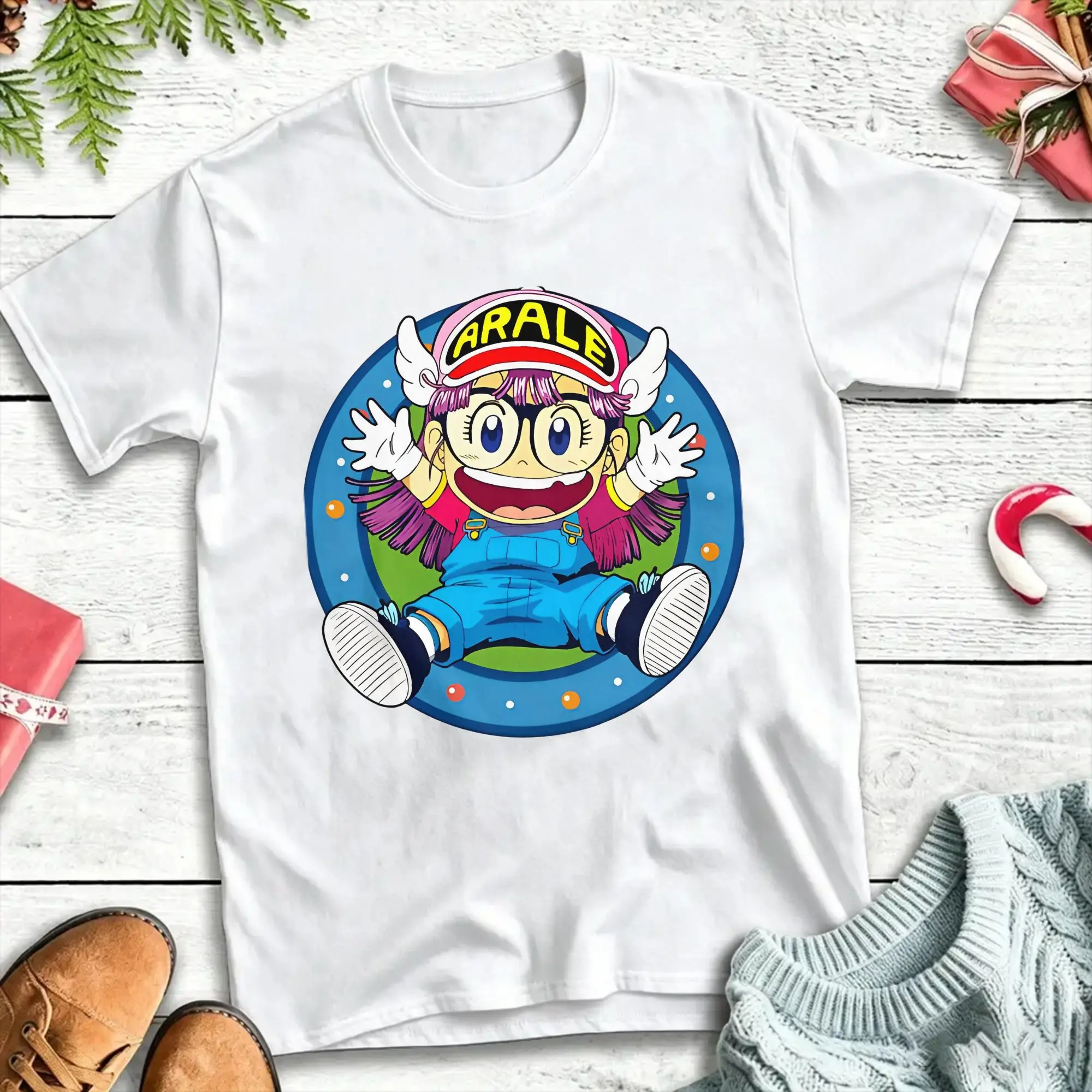 Arale Norimaki - Dr. Slump T-Shirts Kawaii Cartoon Manga Anime Comic  Unique 100% Cotton Tee Shirt O Neck Short Sleeve T Shirt