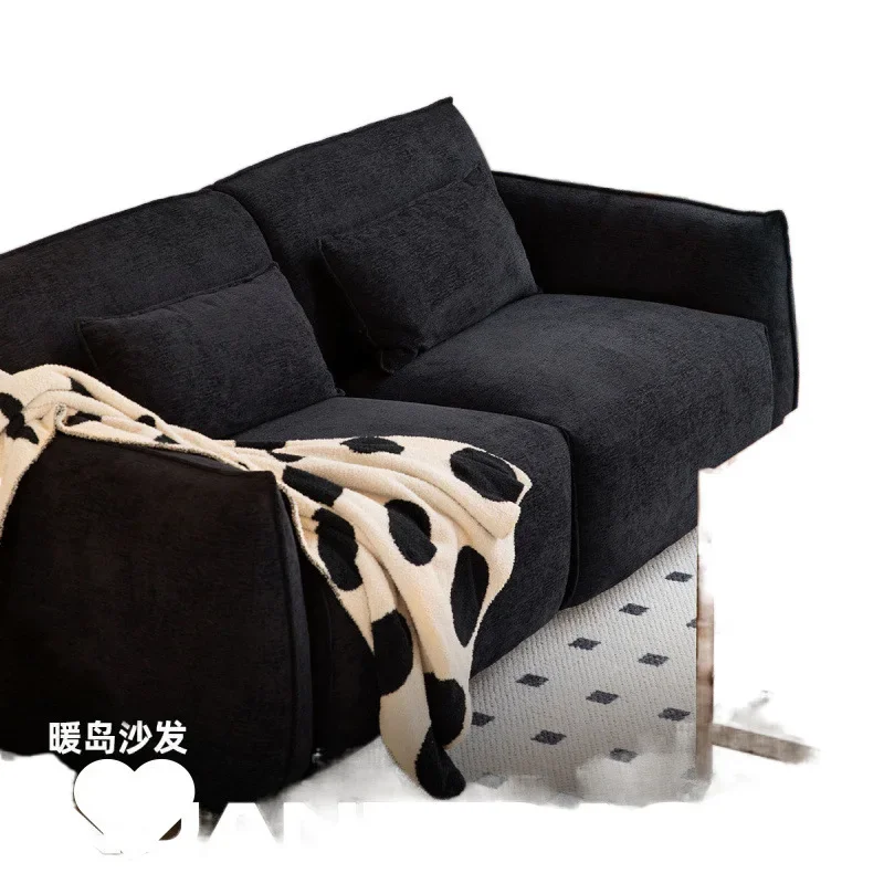 Sailing lazy sofa bed, light luxury and high-end sense, rental house, home fabric double living room straight row, small sofa