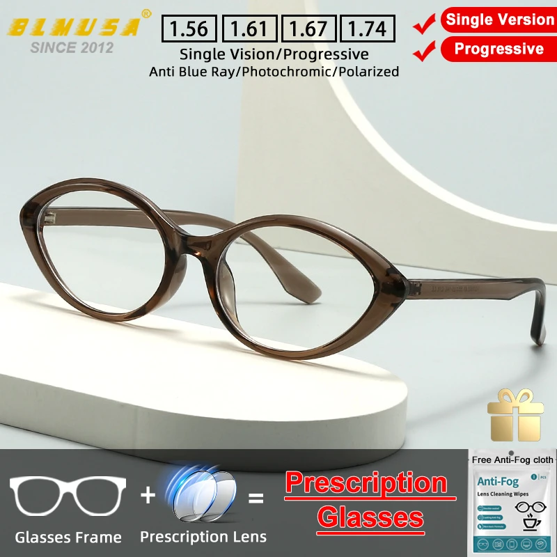 

BLMUSA Fashion Trend Optical Glasses Cat Eye Women's Premium Small Frame Reading Eyeglass Anti Blue Prescription Myopia Eyewear