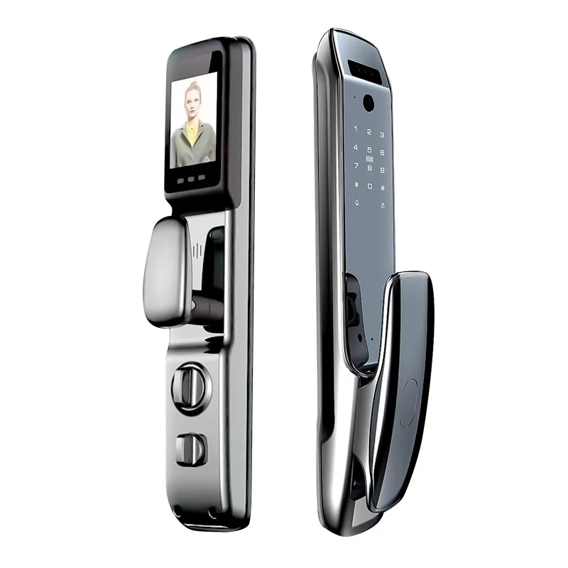 Automatic Fingerprint Password Electronic Lock Code Security Intercom Cat's Eye Lock Face Recognition Home Intelligent Lock