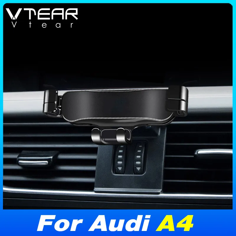 Vtear Screen Navigator Vent Vehicle Tablet Clip Mount Black Stand Mobile Phone Holder Supplies Auto Interiors For Audi A4 2017