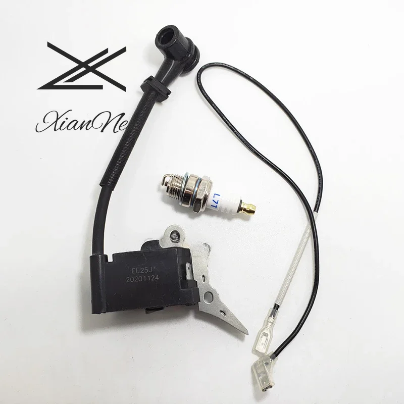 Ignition Coil Module Spark Plug Kit fit for Chinese Chainsaw 2500 25CC Zenoah G2500 TIMBERPRO LAWNFLITE Replacement Parts