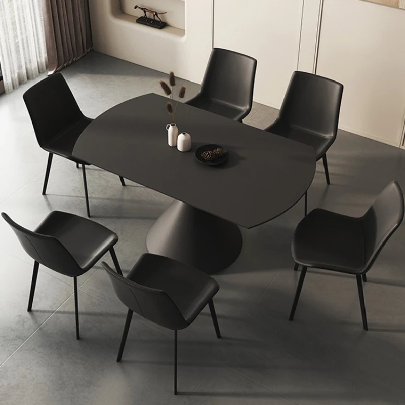 

Modern Luxury Dining Tables Nordic Coffee Extendable Round Dining Tables Kitchen Living Room Mesas Comedor Home Furniture SR50DT