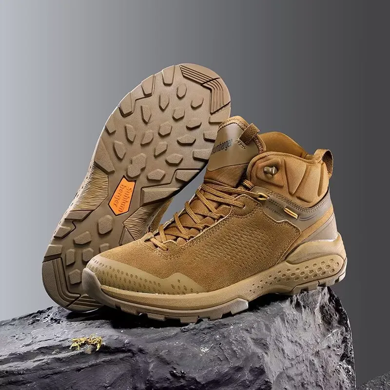 2026 New Trend Waterproof and Anti Slip Men's Hiking Boots Wear Resistant and Comfortable Men's Outdoor Climbing Shoes