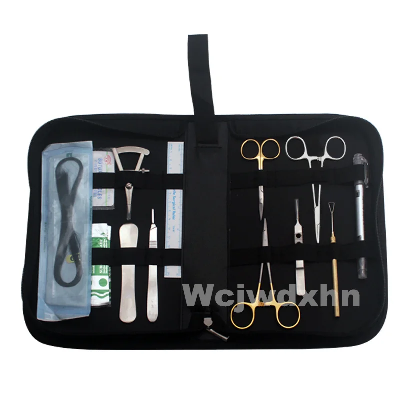 Double eyelid bag for cosmetic and plastic surgery practice silicone model kit set stainless steel surgical instrument set