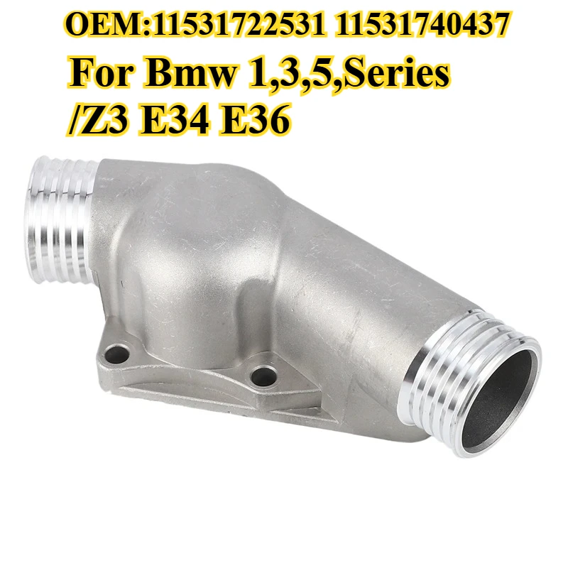 

For Bmw 1,3,5,Series /Z3 E34 E36 Upgraded Aluminum Thermostat Housing Cover with Gasket OEM:11531722531 11531740437