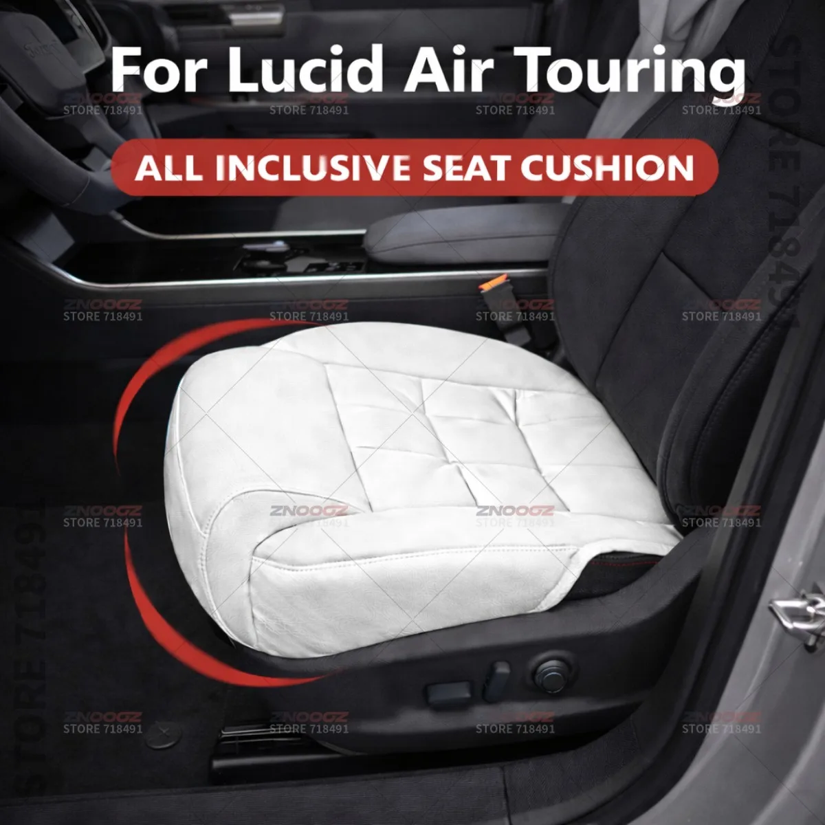 

Подушка-удлинитель для автомобильного сиденья с поддержкой для ног, из пены с эффектом памяти, аксессуар для салона автомобиля Lucid Air Touring