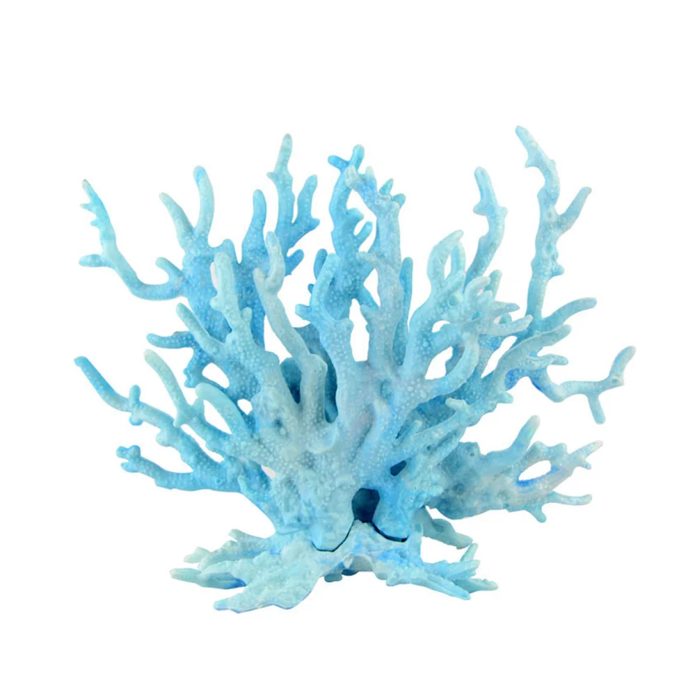 

Blue Resin Coral for Fish Tank Realistic Aquarium Decoration Artificial Coral Landscape Ornament for Fresh and Salt Water