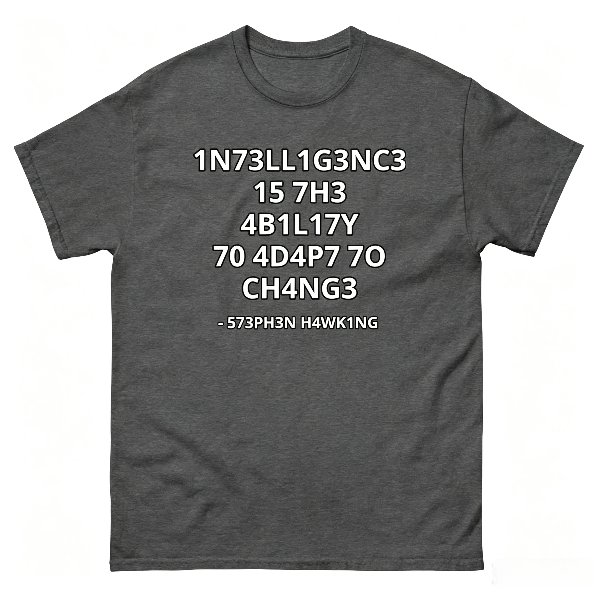 Lifelong Learning T-Shirt  Adapt To Change Science Quote Unisex Shirt, Intelligence Graphic Tee Problem Solvers Short Sleeve Top
