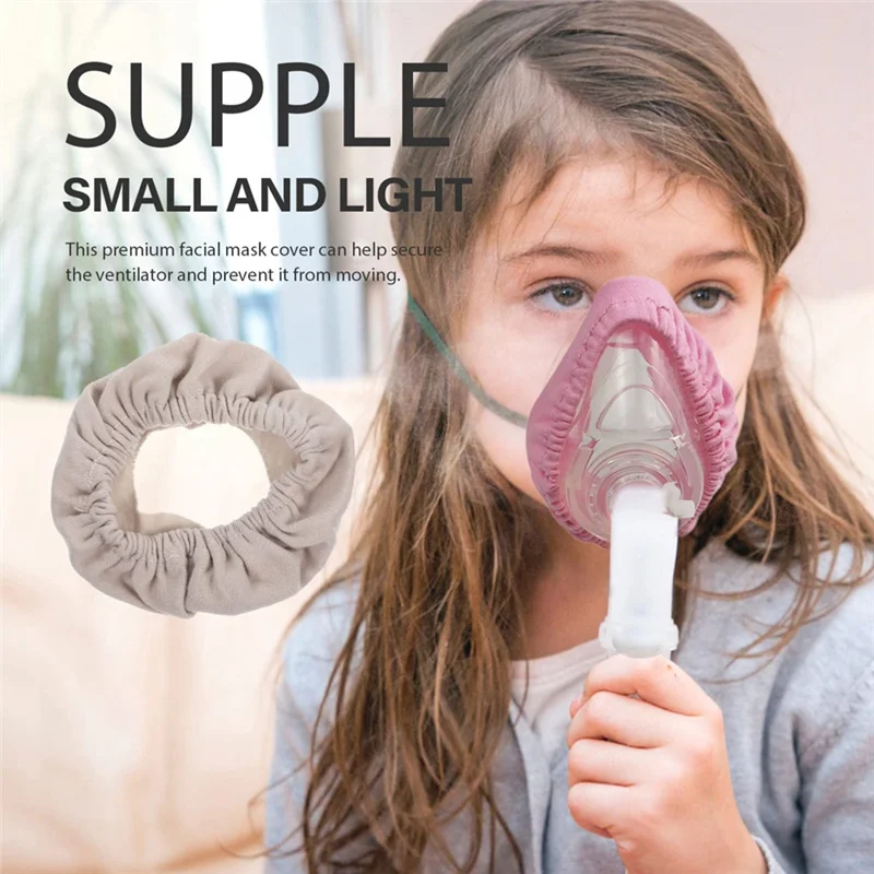 

A27U New 4Piece CPAP Mask Liners Reusable Fabric Comfort Covers To Reduce Air Leaks Skin Irritation Grey