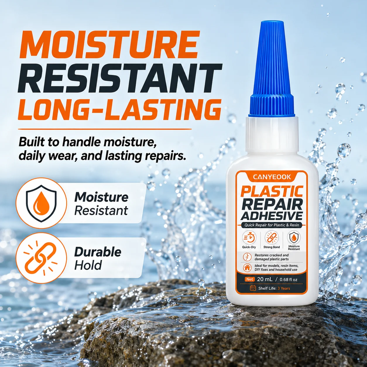 Automotive Plastic Adhesive: Quick-Drying Universal Glue for Permanent, Shock-Resistant Repairs on All Car Plastic Parts and Sur