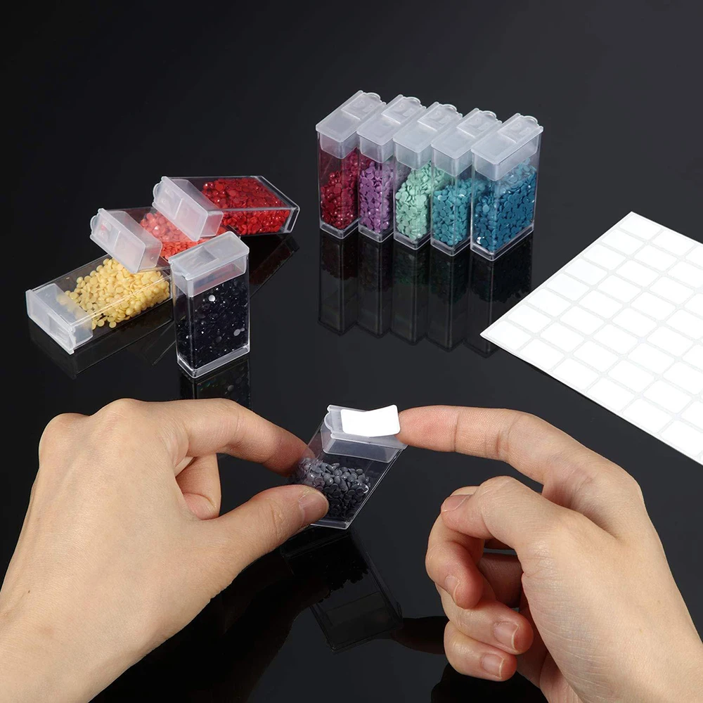 Diamond Painting Storage Box Accessories Plastic Container for Embroidery Mosaic Tools Nail Art Jewelry Rhinestone Organizer view 2