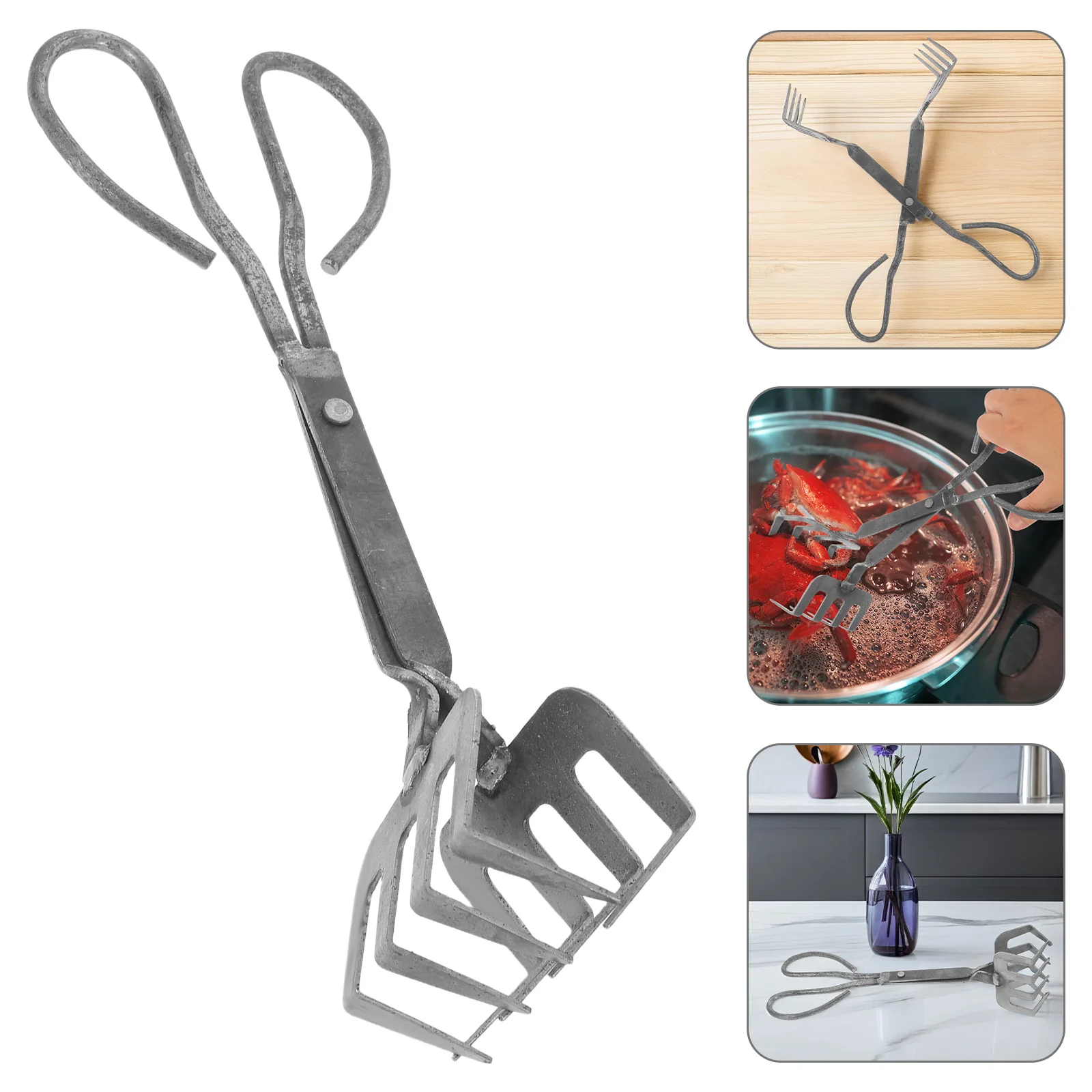 

Tongs Metal Lobster Claw Clasp Sea Crab Shellfish Shelling Tool Clamp For Kitchen Cooking Outdoor Fishing Processing