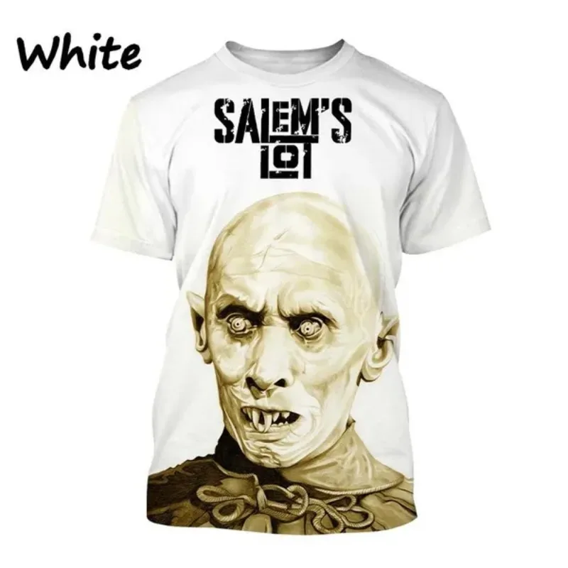 Salem's Lot 3D Printed T-shirt Horror Vampire Haunted House Printed T-shirt for Men and Women Round Neck Short-sleeved Casual