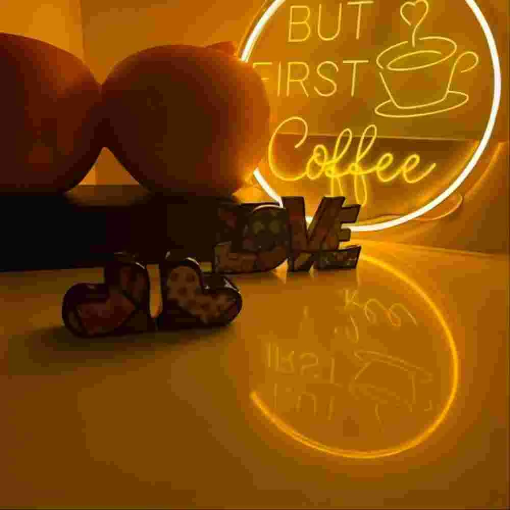 Imagem -04 - Led Neon Sign para Decoração de Bar 12 Cores Mas Primeiro Café Esculpir Casa e Quarto Decoração da Parede Suporte Personalizado