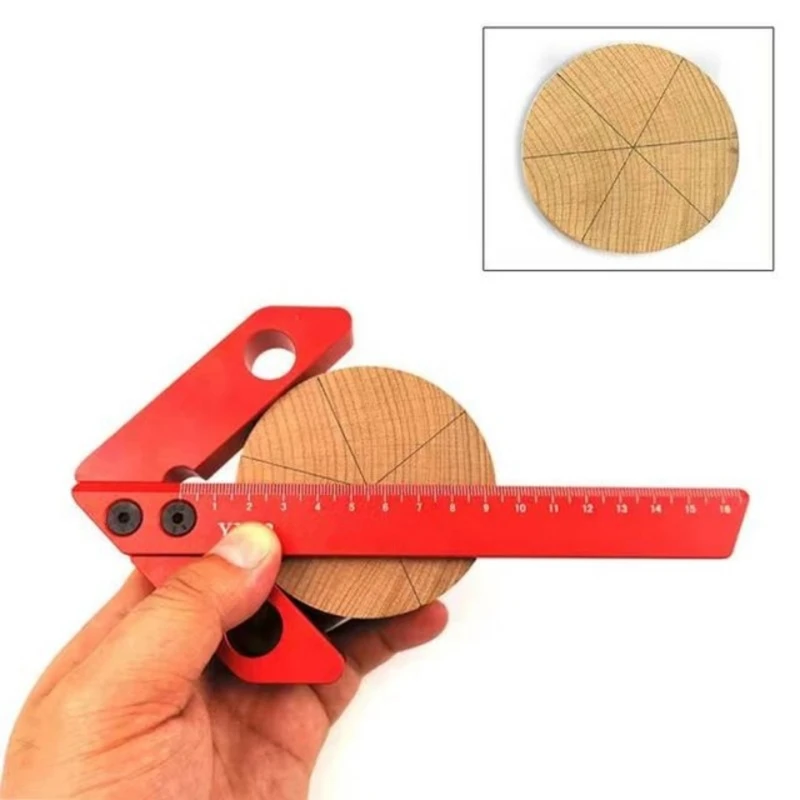 Center Measuring Tool Carpenter Center Finders Aluminum 45/90 Degree Right Angles Line Gauge Center Square