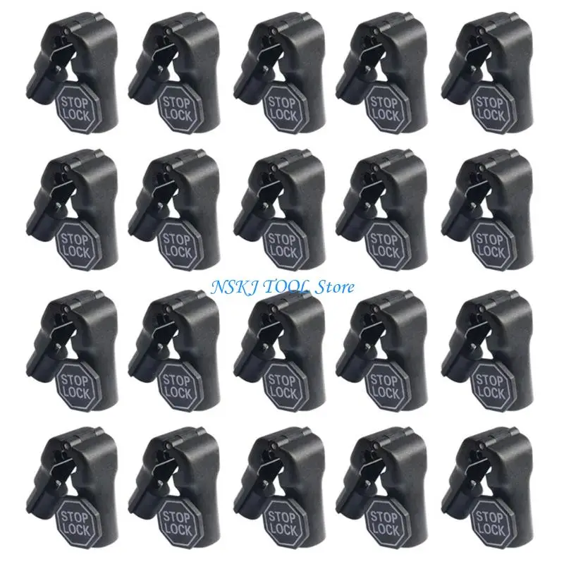 L8RC 20pcs Simple Install Anti Theft Hook Lock for Retail Shelves Universal 6mm Fit Durability ABS