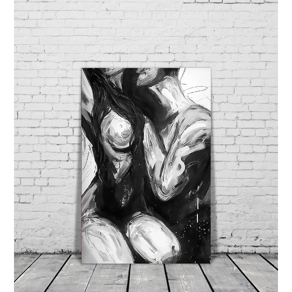 مجردة امرأة عارية ورجل قماش جدار الفن مؤطرة مثير موضوع اللوحة لغرفة النوم ديكور المنزل بار الفندق #2