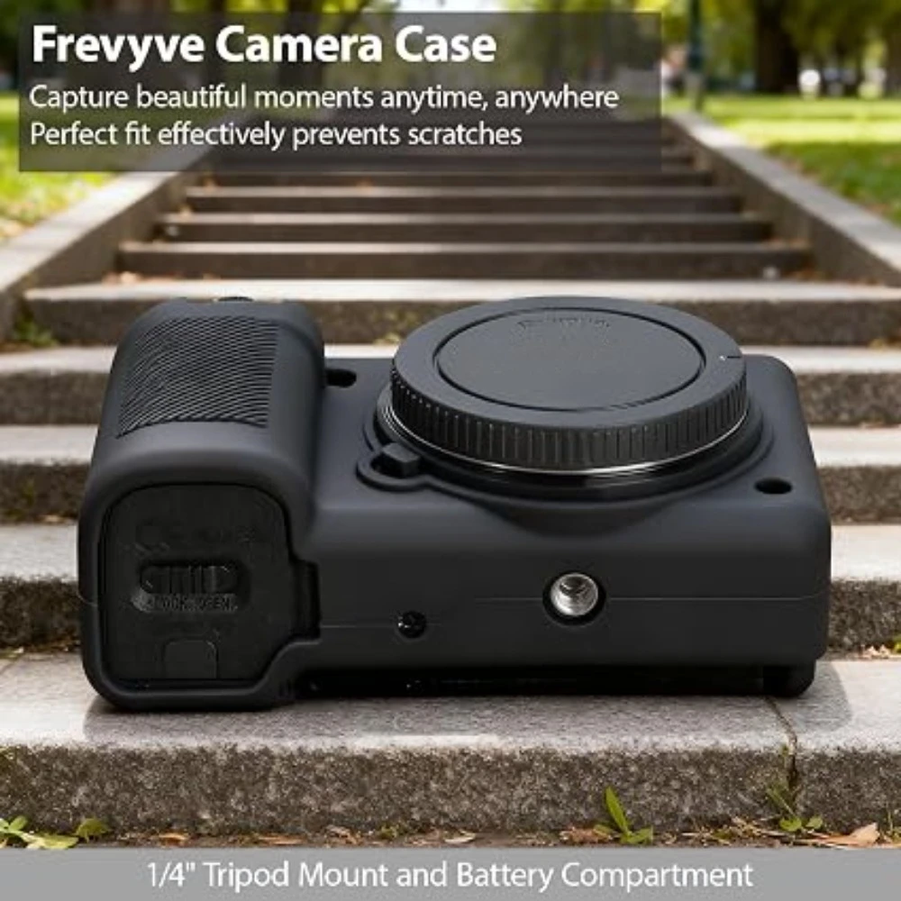 Silicone Camera Body Case For Sony ZV-E10 Micro-single camera bag, Shockproof Anti-drop Soft rubber case+1 PCS Free Cleaning Pen