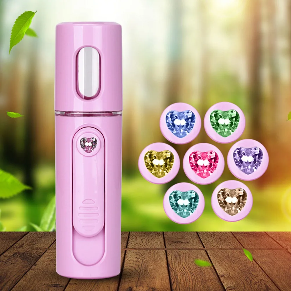 نانو ترطيب ضباب جهاز الضوء الأرجواني الوجه التفتيت Led رذاذ أداة الجمال للعناية بالبشرة باخرة #3