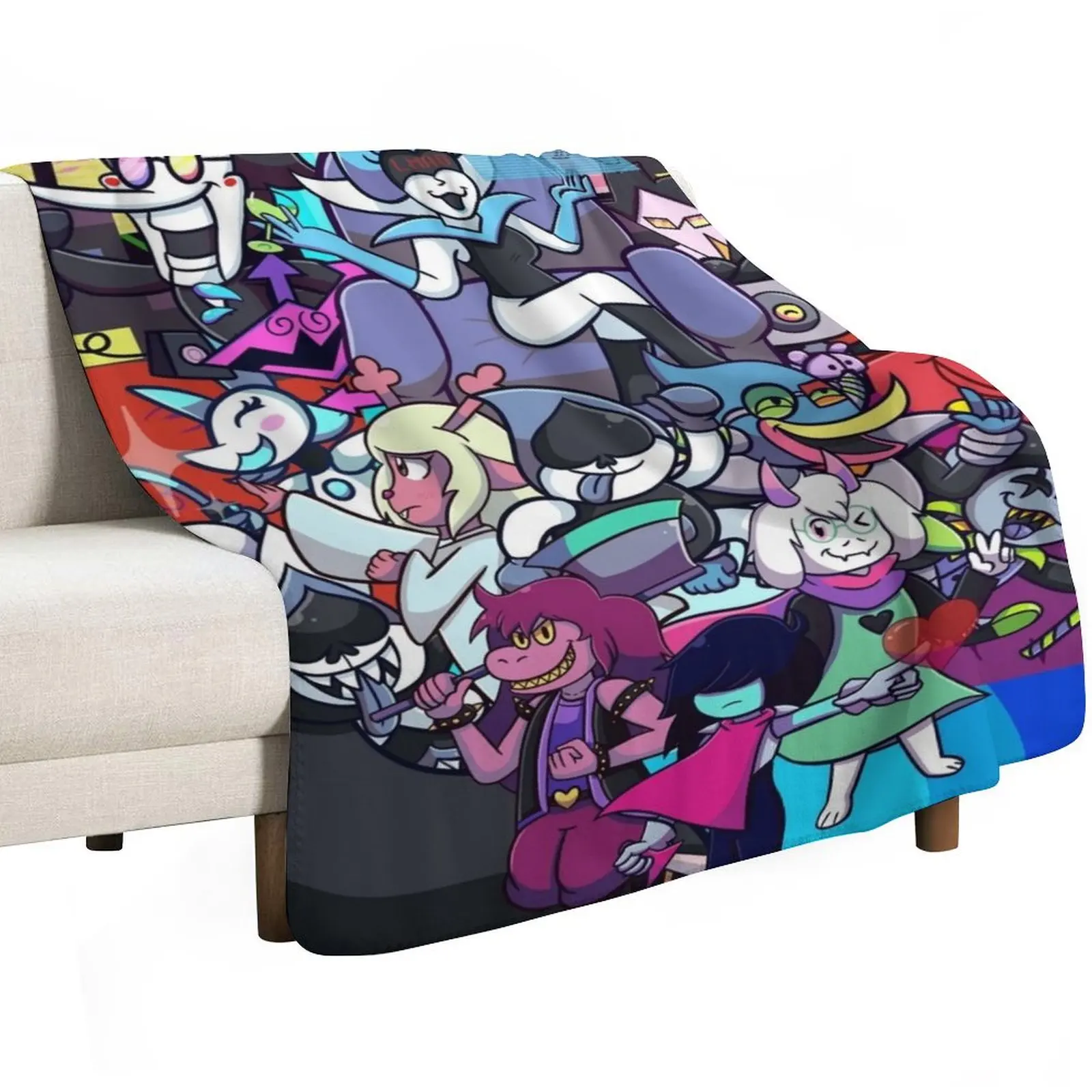 Deltarune Chapter 2 Throw Blanket Summer Kid'S warm winter funny gift Flannel Thermals For Travel Blankets