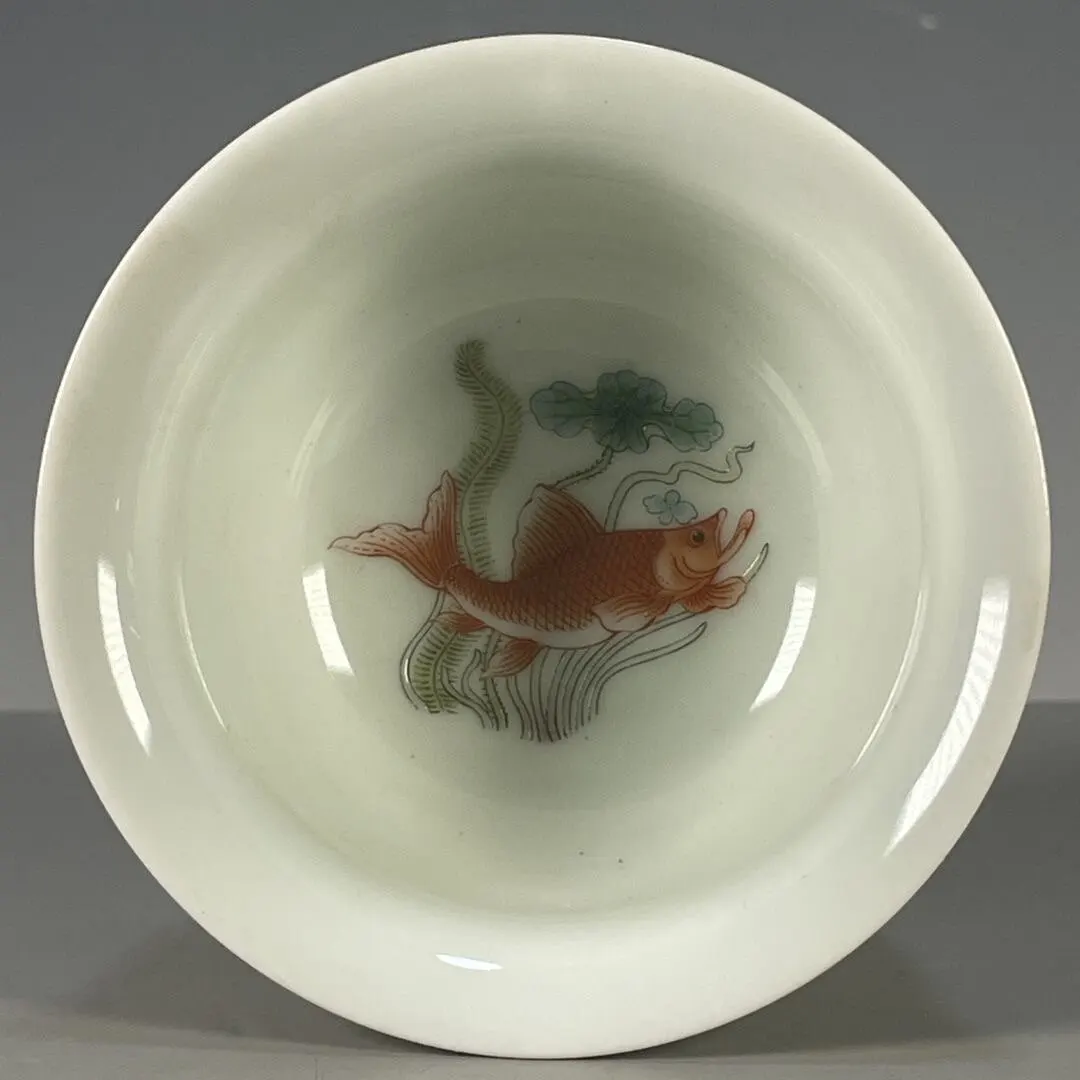 Antique ceramics fish and algae patterned tea cups tea sets Jingdezhen porcelain modern exquisite handicrafts